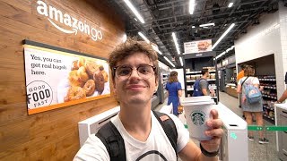 IL SUPERMERCATO DEL FUTURO SENZA CASSE Amazon GO a New York [upl. by Ned]