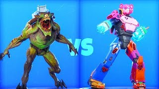 NEW MONSTER vs MECHA ROBOT With LEAKED Emotes Fortnite Battle Royale [upl. by Nej]