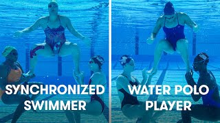 Water Polo Players Try Synchronized Swimming  SELF [upl. by Lietman980]