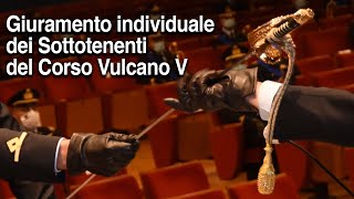 Giuramento individuale dei Sottotenenti del Corso Vulcano V [upl. by Ykroc295]