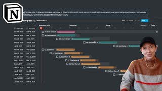 Notion Build With Me My Timeline View Setup [upl. by Enitsuga]