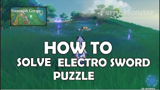 How to solve electro sword puzzle Inazuma  Genshin Impact [upl. by Halliday]