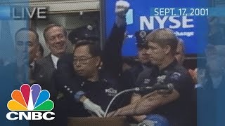 Reopening the NYSE after 911  Archives  CNBC [upl. by Ahtanaram]