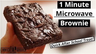 1 Minute Microwave BROWNIE  The EASIEST Chocolate Brownie Recipe [upl. by Trebbor442]