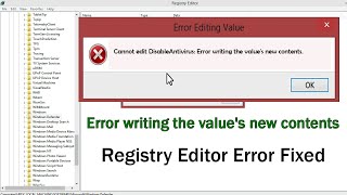 Error writing values new content on Registry editor how to fix on Windows 81 10 Full Solutions [upl. by Ahrendt]