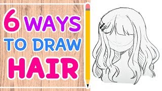 ☆ HOW TO DRAW 6 HAIRSTYLES  Easy Tutorial ☆ [upl. by Anitsirk]