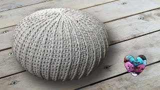 Pouf Trapilho Crochet Design [upl. by Sirdi]