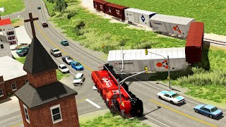 Train Derailments 3  BeamNGdrive [upl. by Skippie]