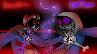 Mirrored Insanity Dustsans VS Insanitysans FULL BATTLE [upl. by Troxell]