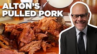 Alton Browns 5Star Pulled Pork Recipe  Good Eats  Food Network [upl. by Nohsav738]