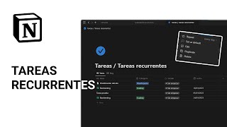 Cómo CREAR TAREAS RECURRENTES en NOTION [upl. by Ahserkal]