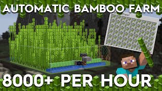 Minecraft Bamboo Farm  8500 Per Hour  Easy Build 120 [upl. by Los40]