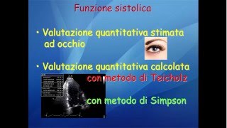 Elementi di ecocardiografia V video funzione sistolica [upl. by Malinin]