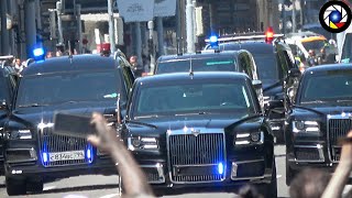 Russian President Vladimir Putins Motorcade Arrives in Geneva to meet Joe Biden [upl. by Dnomyad]