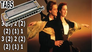 TITANIC ARMÓNICA CROMÁTICA FÁCIL TABLATURAS EASY CHROMATIC HARMONICA TABS [upl. by Lavina939]