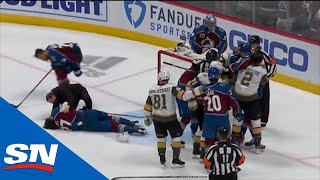 Avalanche Awarded 9Minute Powerplay After Ryan Reaves Match Penalty amp Double Minor [upl. by Moorish]