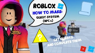 ROBLOX STUDIO  How to make a Quest System NPC Interactive Repeatable Quests [upl. by Eniortna828]