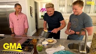 Gordon Ramsays perfect scrambled eggs tutorial  GMA Digital [upl. by Rayshell]