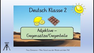 Deutsch Klasse 1 Adjektive Wiewörter  Gegenteile mit „Learningapps“ Homeschooling Grundschule [upl. by Schou90]