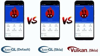 Open GL Default VS Open GL Skia VS Vulkan Skia Antutu Benchmark [upl. by Tobi]