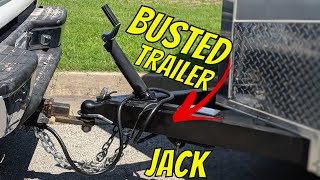 How to Replace a Bent Trailer Jack [upl. by Fitzsimmons760]