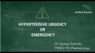 HYPERTENSIVE EMERGENCY URGENCY [upl. by Intyre467]