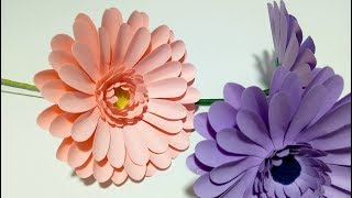 Como hacer flores de papel Gerberas Super faciles y rapidas  DIY Manualidades 76 [upl. by Nolasba]