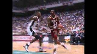 HD Hakeem Olajuwon Dream Shake on David Robinson [upl. by Harty187]