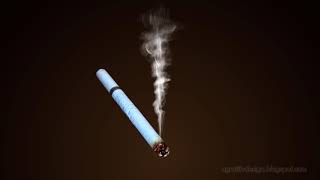 Cigarette Smoke And Embers Animation With Motion Smoke Alpha Channel [upl. by Garris375]