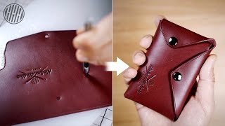 Making a non stitch wallet  Easy DIY [upl. by Gillespie]