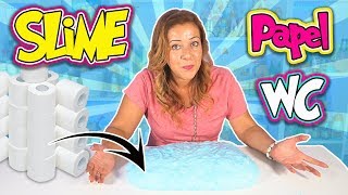 SLIME con PAPEL higiénico  TOILET PAPER SLIME  COMO SE HACE SLIME [upl. by Linoel892]