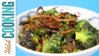 How to Make Fried Brussels Sprouts  Hilah Cooking [upl. by Turpin]