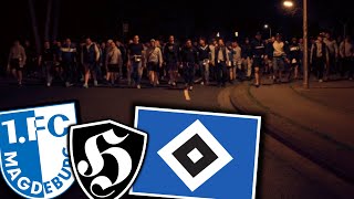 Angriff in der Innenstadt Provokationen amp Choreo Magdeburg  HSV 32 [upl. by Ainival]