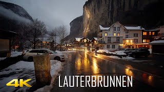 Lauterbrunnen Switzerland A Fairytale Christmas Village 4K 60p [upl. by Mcgaw]