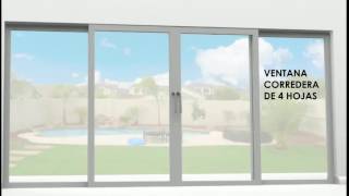 VENTANA CORREDERA 4 HOJAS PVC [upl. by Harima301]