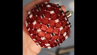 Beaded Christmas Ornament Tutorial Pattern can be purchased on my Etsy [upl. by Lasley]