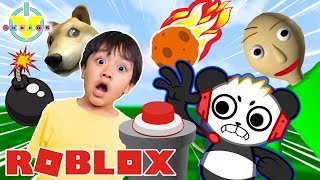 DONT TOUCH THE BUTTON IN ROBLOX RYAN VS COMBO PANDA LETS PLAY [upl. by Lirrad]