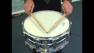 DPM  1  Beginning Snare Drum Lessons Grip and Basic Strokes [upl. by Lezti]