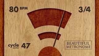 80 BPM 34 Wood Metronome HD [upl. by Anisamot]