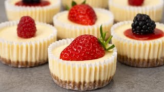 Easy Mini Cheesecakes Recipe [upl. by Nodearb80]