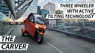 The Carver Enclosed Narrow Vehicle  Electric ThreeWheeler With Patented Tilting Technology [upl. by Taite655]