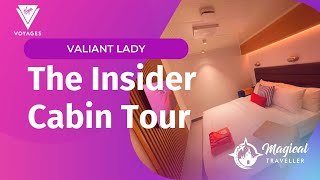 Virgin Voyages  Valiant Lady Insider Cabin Tour  11342M [upl. by Siloam427]