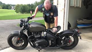 Custom 2020 Triumph Bonneville Bobber Black Ironstone [upl. by Prudi457]