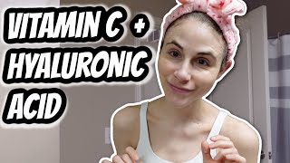 Vlog Using VITAMIN C AND HYALURONIC ACID  Dr Dray [upl. by Drogin]