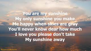 You Are My Sunshine by Jimmie Davis  1940 with lyrics [upl. by Ahsla]