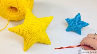 Como Fazer Estrelinha de Amigurumi Qualquer Tamanho [upl. by Dasa]