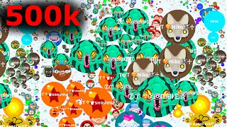 500 k Agario Lobby Agario Hacked Gameplay [upl. by Ayotna]