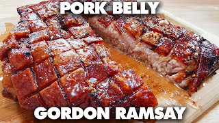 How To Make Gordon Ramsay SlowRoasted Pork Belly Recipe [upl. by Eilyak]