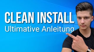 Windows 10 Clean Install Deutsch So installierst du Windows neu [upl. by Airym]