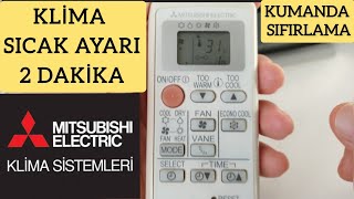 KLİMA SICAK AYARI Mitsubishi electric [upl. by Fante]